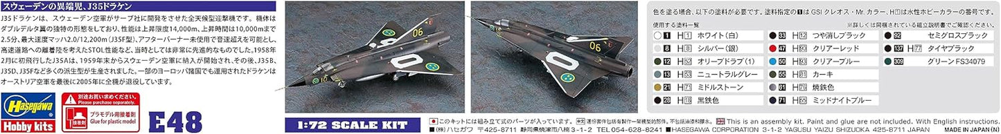 Hasegawa E48 Model Kit, Multi-Colour