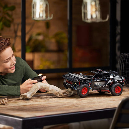 Lego Technic Audi RS Q e-tron 42160 Advanced Building Kit for Kids Ages 10 and Up, This Remote Controlled Car Toy Features App-Controlled Steering and Makes a Great Gift for Kids Who Love Engineering