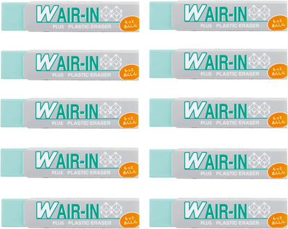 Plus ER-060WN 36-941 x 10 Double Air in, Green Eraser, 0.6 oz (16 g), 10 Pieces