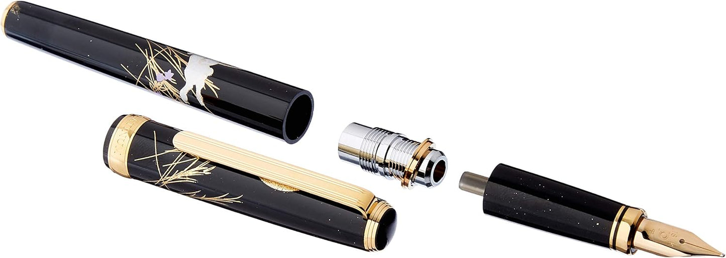 Rabbit character in PLATINUM and gold lacquer fountain pen Kanazawa foil month (M) PTL-15000H # 87-3 (japan import), alternate view
