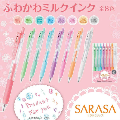 ZEBRA Sarasa Clip 0.5mm Ballpoint Pen – 8 Color Set