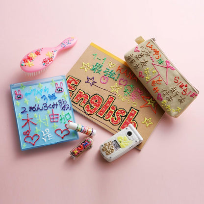 Sakura Cray-Pas Water-Based Pen, Espie Decoration Pen, Medium, 6-Color Glitter, EK6B