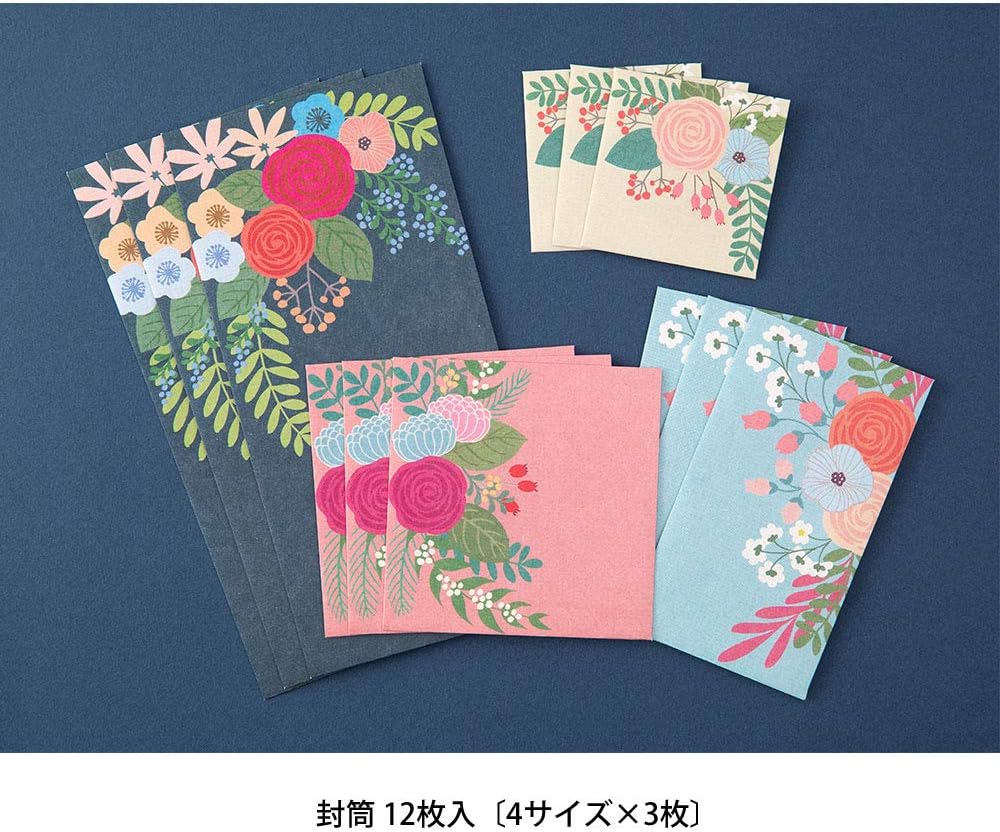 Midori 20563006 Gasagasa Envelope Bouquet Pattern