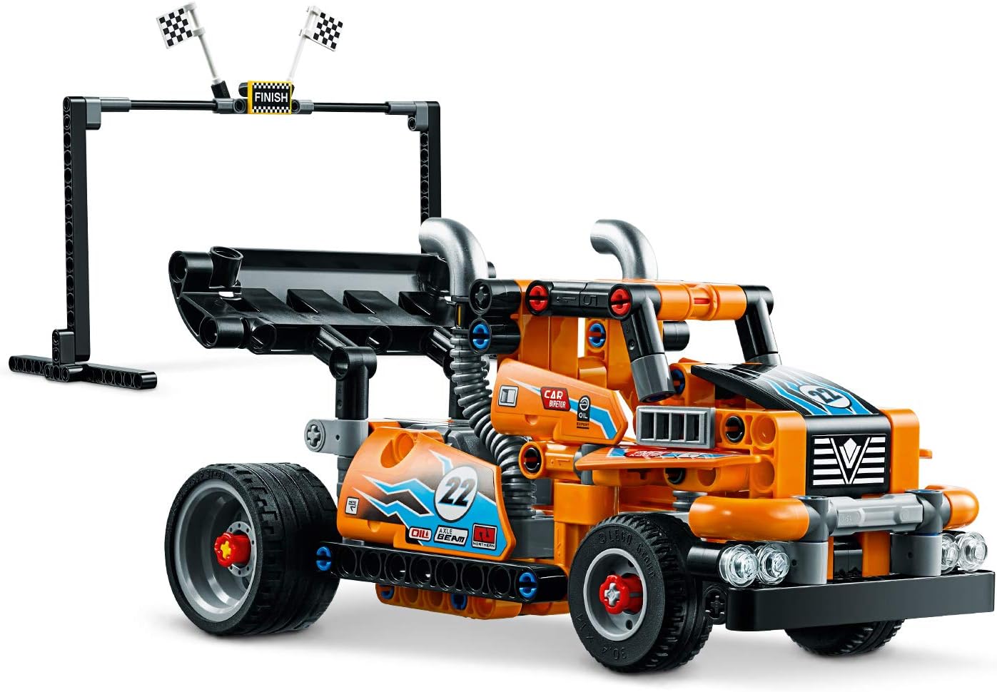 LEGO 42104 Technic Race Truck Toy to Racing Car 2-in-1 Model, Pull-Back Motor, Racer Vehicles Collection