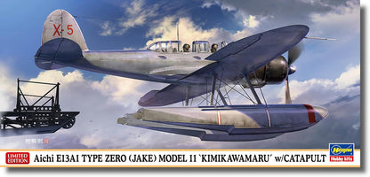 Hasegawa 02455 1/72 Japanese Navy Aichi E13A1 Zero Type Seaplane 11 Type Kimikawa Maru Mounted Machine w/Catapult Plastic Model