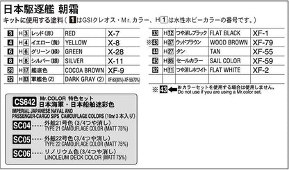 Hasegawa 1:700 Japanese Navy Destroyer Asashimo (Waterline Model kit)