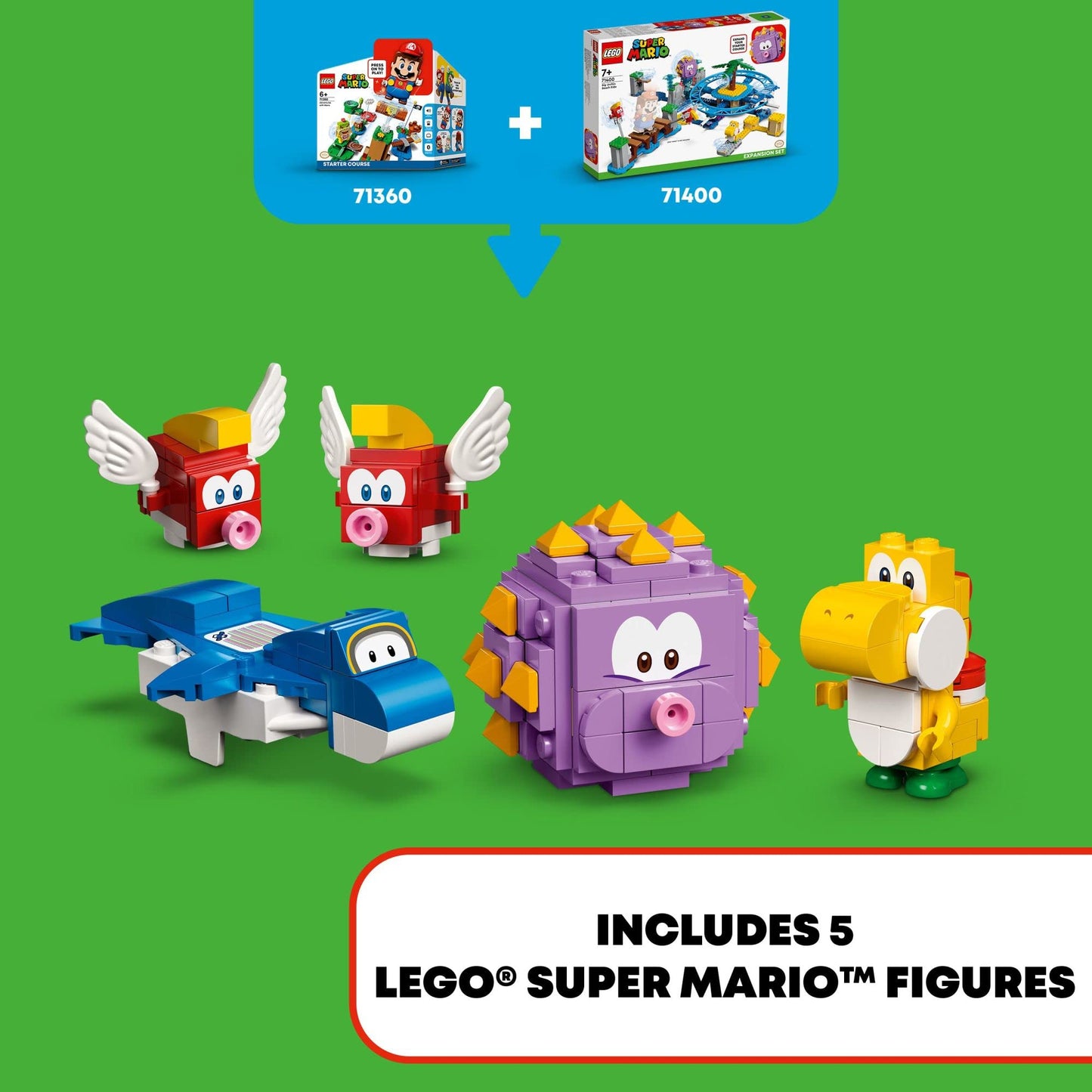 LEGO® Super Mario™ Big Urchin Beach Ride Expansion Set 71400 Building Kit; Collectible Toy for Kids Aged 7
