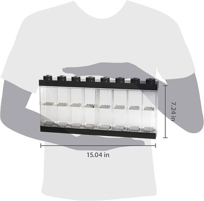 Lego Minifigure Display Case 16 Black, Large