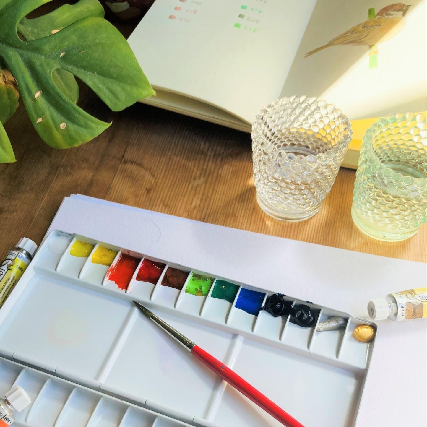 Talence SN 442072 Watercolor Palette Aluminum Palette, 39 Colors