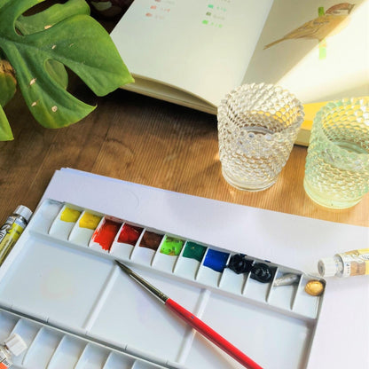 Talence SN 442072 Watercolor Palette Aluminum Palette, 39 Colors