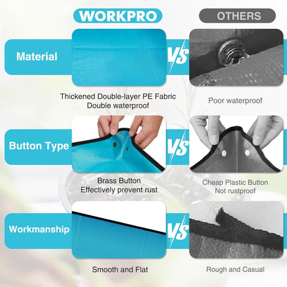 WORKPRO Repotting Mat for Indoor Plant Transplanting and Mess Control, 39.5" X 31.5" Thickened Waterproof Potting Mat, Square Planting Tray, Gardening Gifts for Plant Lovers