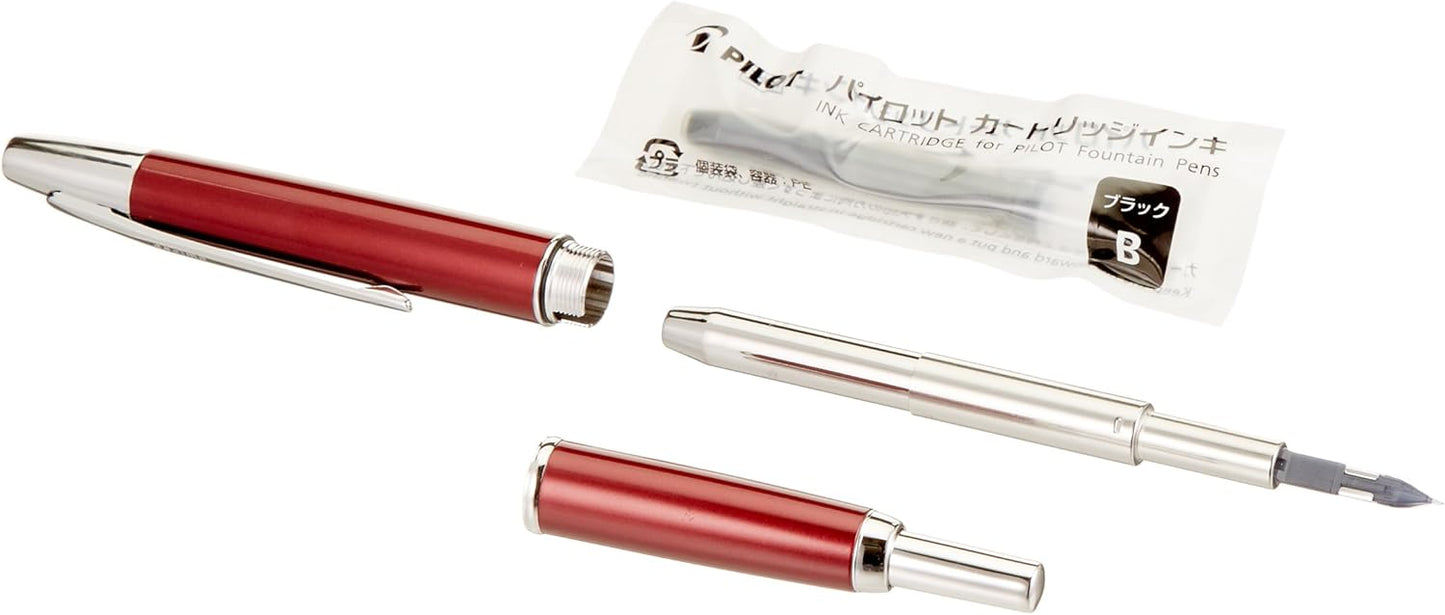 PILOT Fountain Pen Capless Decimo, Red Body, EF-Nib (FCT-15SR-R-EF)