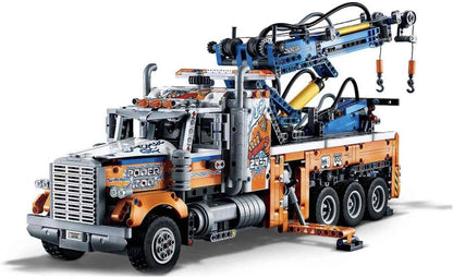 LEGO 42128 Technic Heavy-Duty Tow Truck with Crane Toy for Boys & Girls with Mechanical Functions, Model Building Set, Engineering for Kids Series