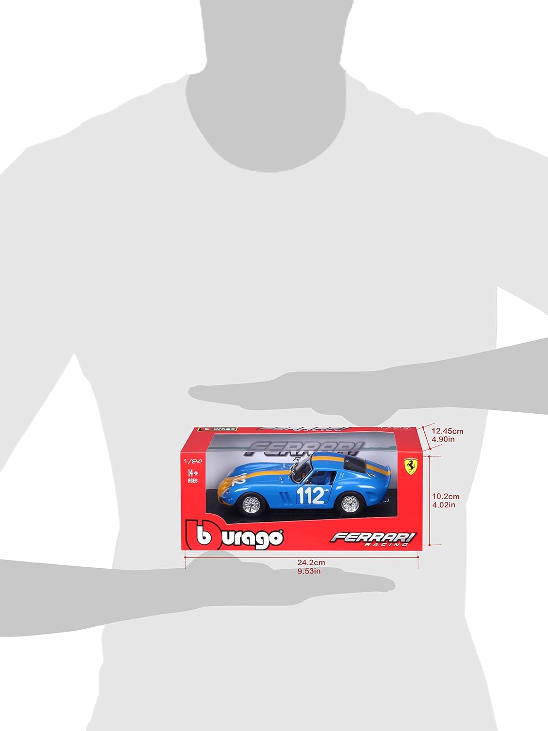 Bburago 1962 Ferrari 250 GTO 1: 24 Scale Die-cast Model, Blue