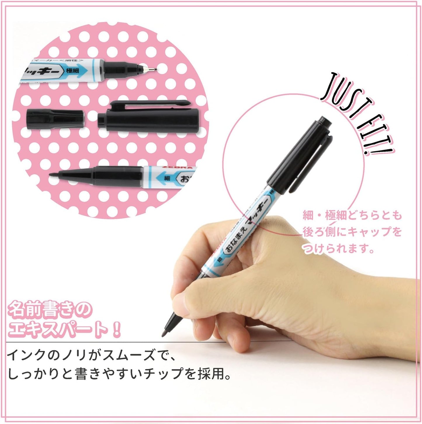 ZEBRA 10pcs/Pack B-YYTS7-BK Permanent Marker Your Name McKee Amphibious Black (Japan Import)