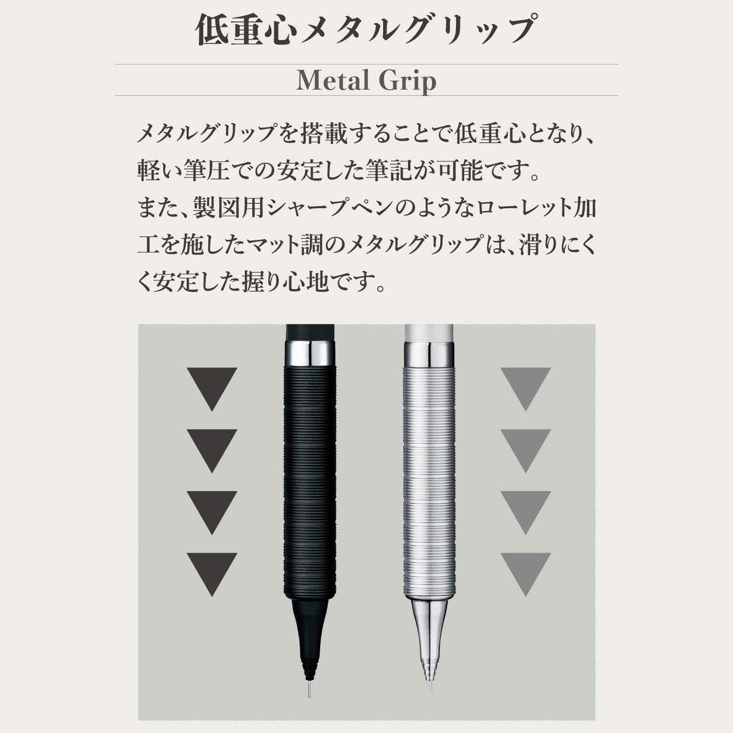 Pentel Mechanical Pencil Olens 0.5mm XPP1005G-MGA Magnetite Black