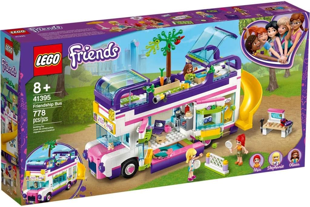 LEGO 41395 Friends Friendship Bus Toy with Swimming Pool and Slide, Summer Holiday Playsets for 8+ Year Old