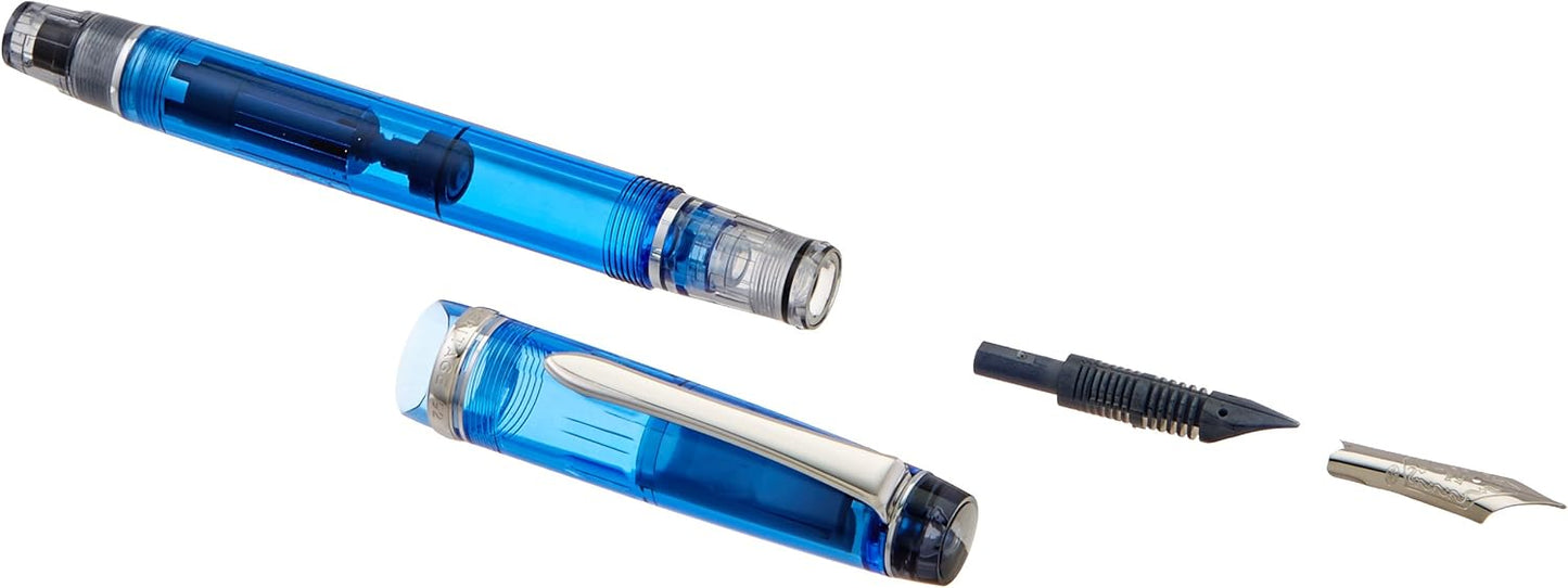 PILOT Fountain Pen Custom Heritage 92, Transparent Blue Body, FM-Nib (FKVH-15SRS-TL-FM), alternate view