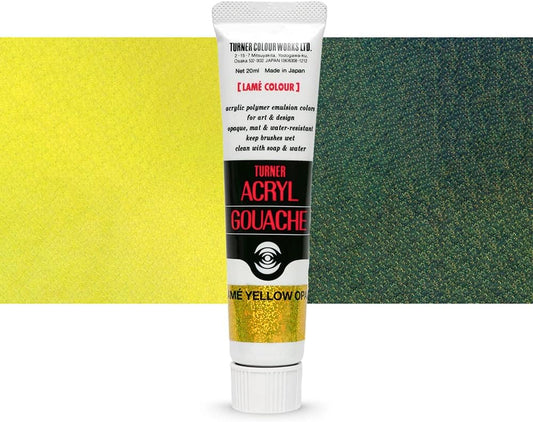 Turner Colour Works Acryl Gouache Artist Acrylic Paint - Single 20 ml Tube - Lam?? Yellow Opal
