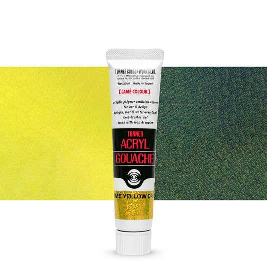 Turner Colour Works Acryl Gouache Artist Acrylic Paint - Single 20 ml Tube - Lam̩ Yellow Opal