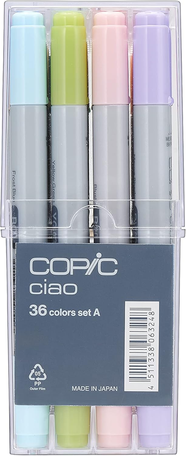 Copic I36A Ciao Markers Set A, 36-Piece