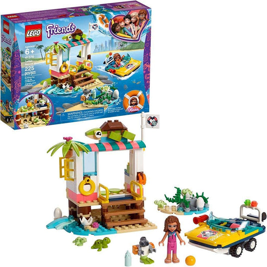 LEGOå¨ -Friends Turtle Rescue Mission Toy for Girl and Boy from 6 Years and Up, 225 Pieces 41376