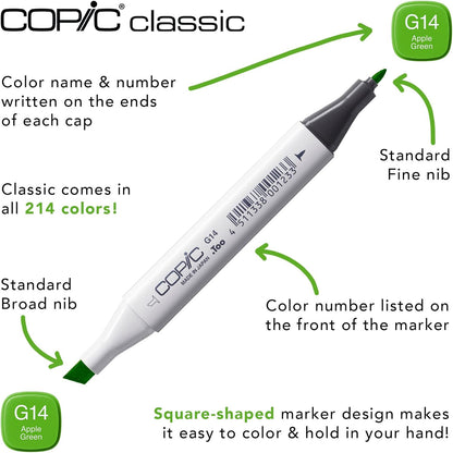 Copic Classic, Alcohol-based Markers, 12pc Set, Basic (Discontinued model: EAN 4511338002209)