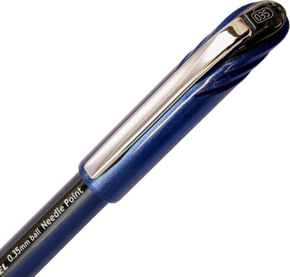 Pentel Energel Euro Ballpoint Pen, 0.35mm Needle Tip, Red Ink (BLN23-B)