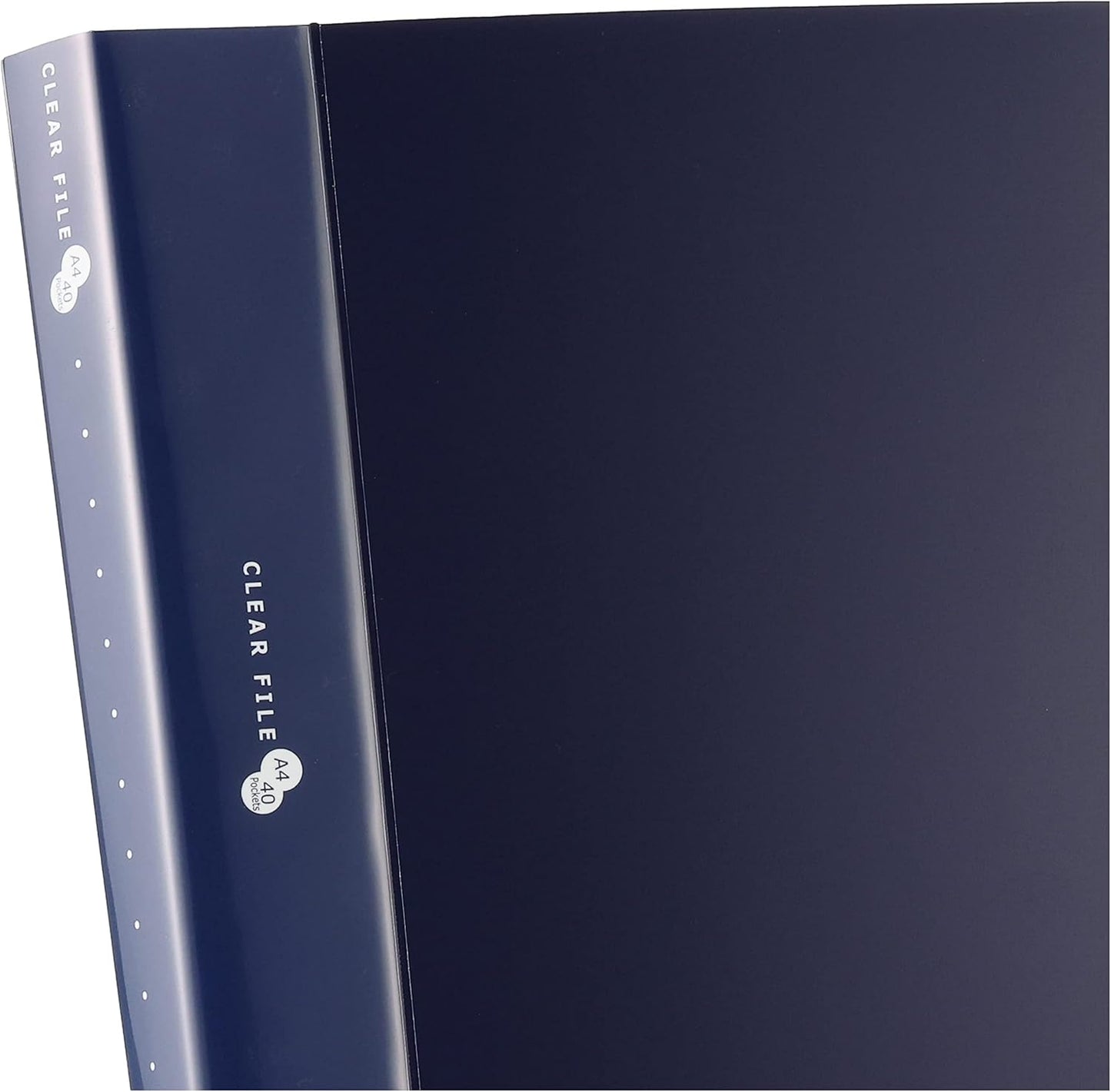 Plus File Clear File Super Economy A4 Vertical 40 Pockets 88-431 Navy