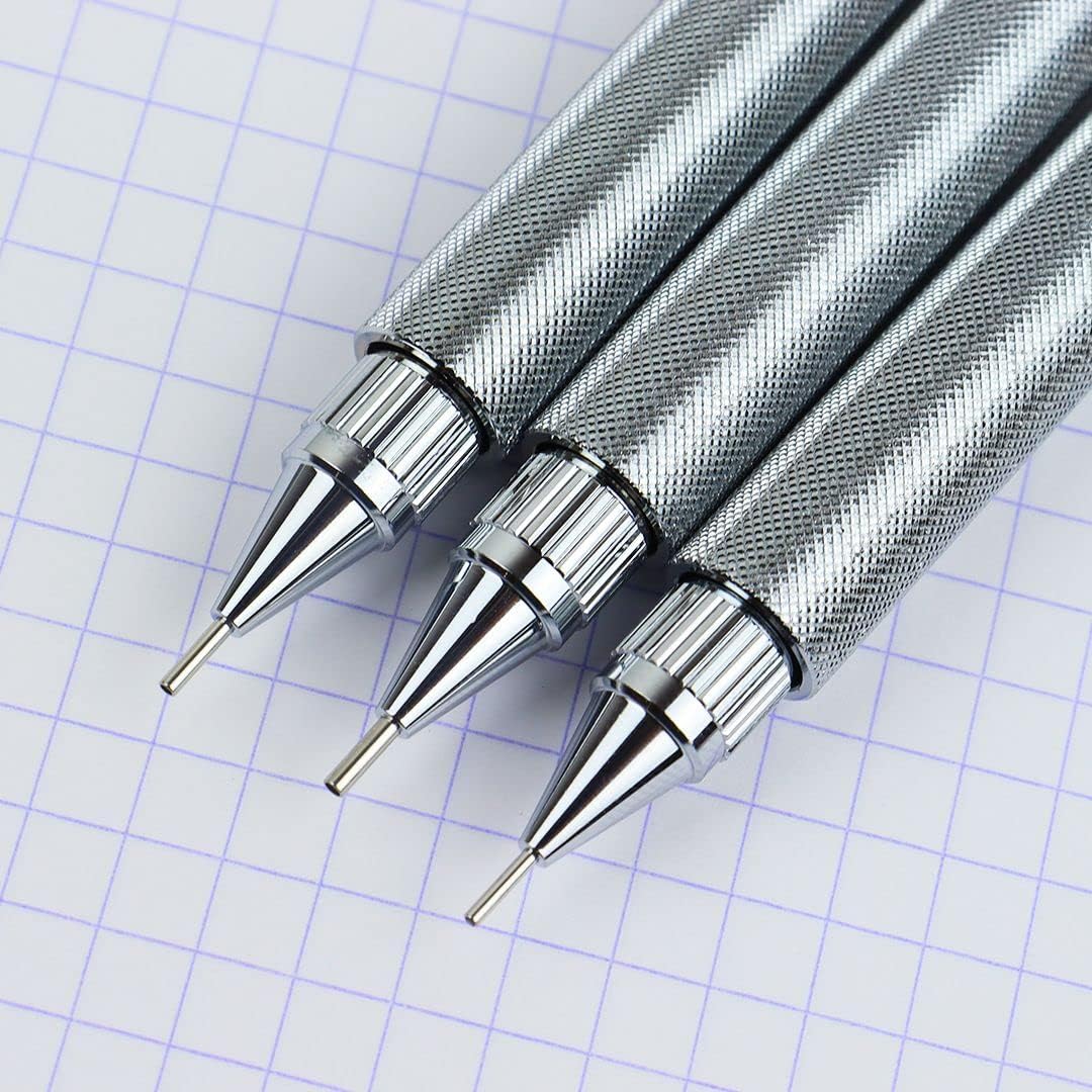 Platinum MSDA-1500A#9-P Professional Use 171 Fountain Pen, 0.3 mm, Silver, Case Included front view
