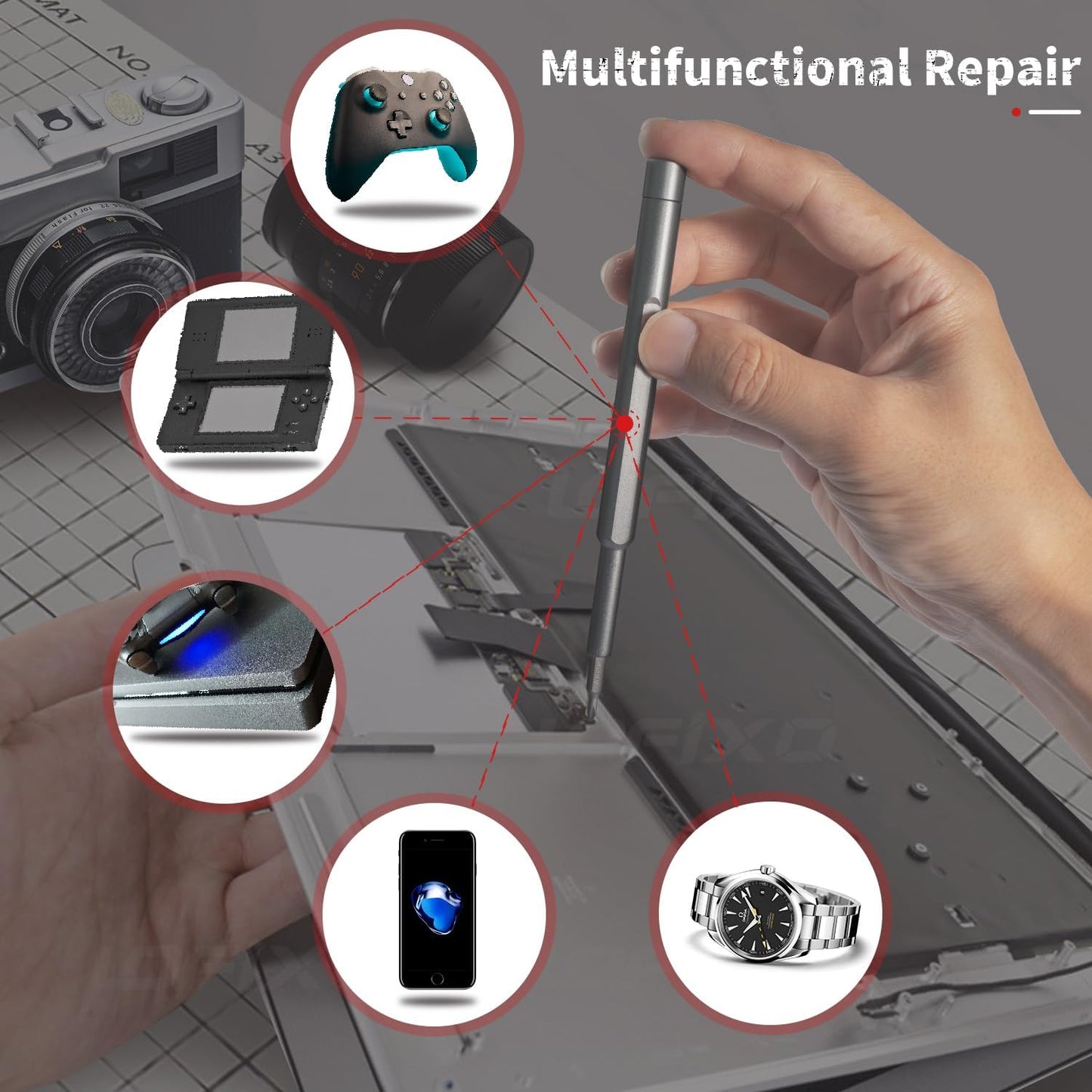HEARTHFUN Precision Screwdriver Set,Eyeglass Repair kit,Magnetic Screwdrivers Torx,Pentalobe,Triwing Flathead,Phillips All in One Tools Set for iPhone,Switch,Camera,Phone Screen,Watch,Mac,ps4,Xbox one