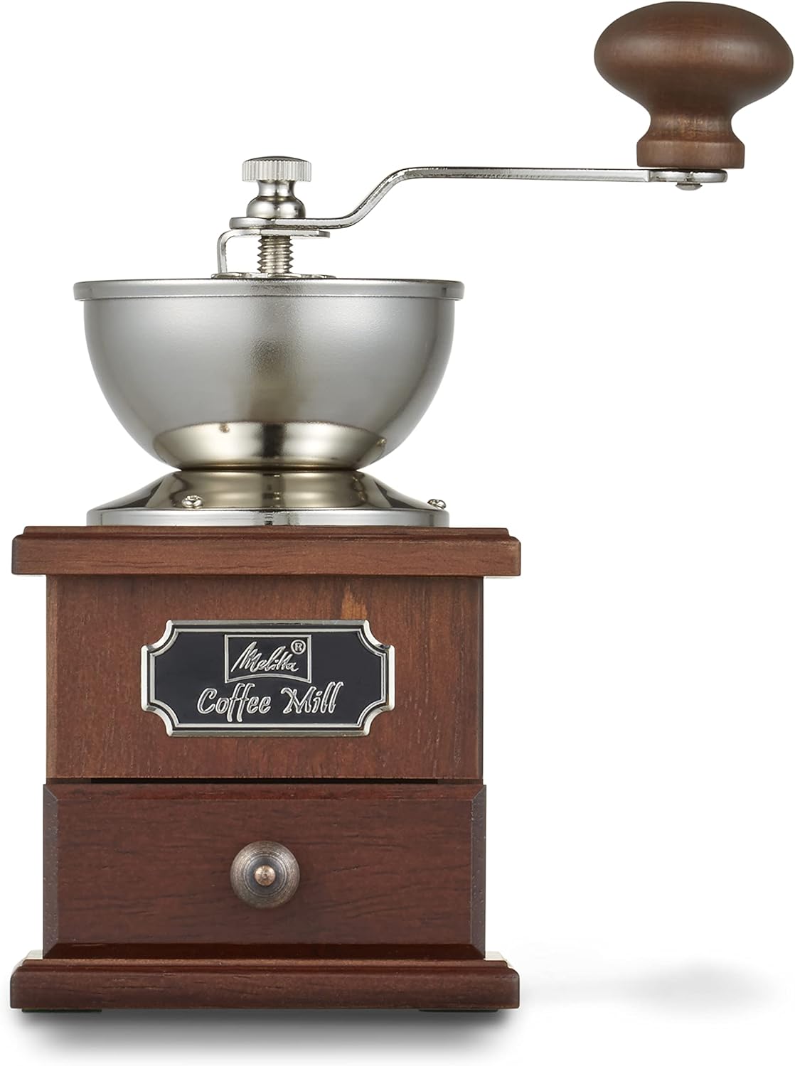 Melitta Coffee Mill, Hand Grinding Grinder, Manual, Wooden, Classic Style, Brown, MJ-0503