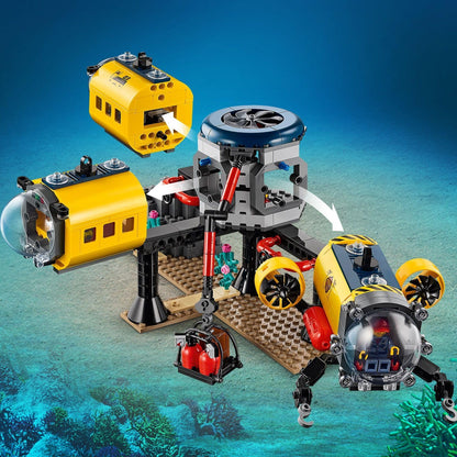 LEGO 60265 City Oceans Exploration Base Deep Sea Underwater Set, Diving Adventures Toys for Kids
