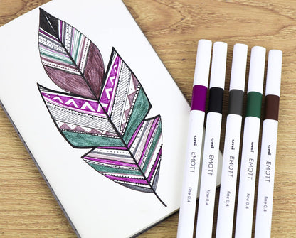 Emott Fineliner Pen Set #3, 10-Colors