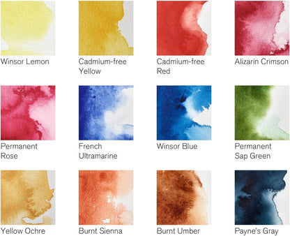 Winsor & Newton Professional Watercolor Paint Set, Lightweight Sketchers' Box, 12 x 5ml Tubes