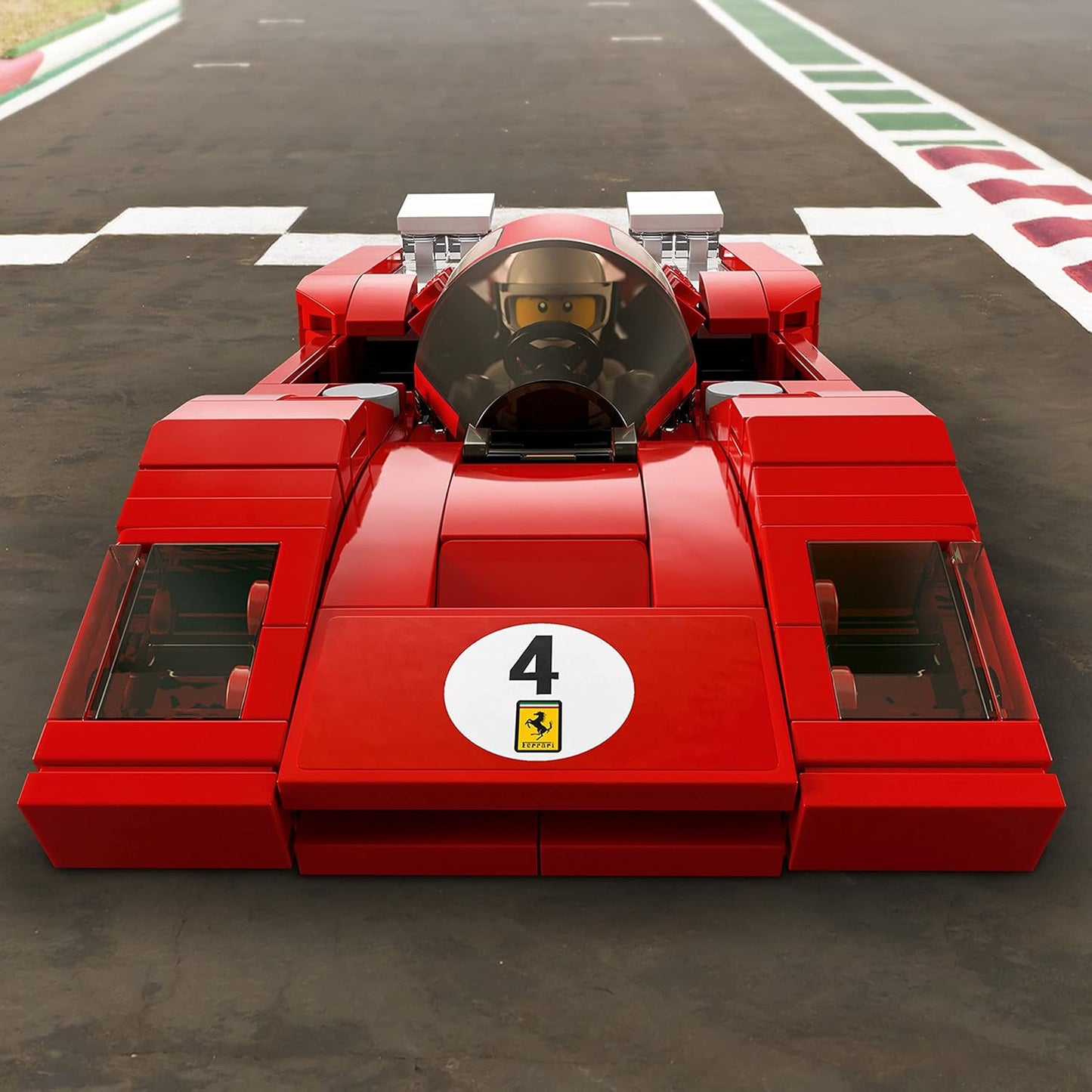 LEGO Speed Champions 1970 Ferrari 512 M 76906 Building Set - Sports Red Race Car Toy, Collectible Model Building Set with Racing Driver Minifigure, Gift for Grandchildren, Boys, Girls and Kids Ages 8+