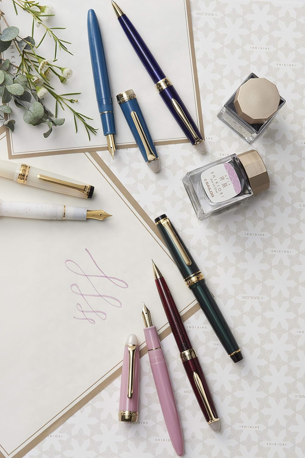 Sailor 11-0558-204 Fountain Pen, Four Seasons Weave, Moon and Night Water, Frost Night, Fine Point