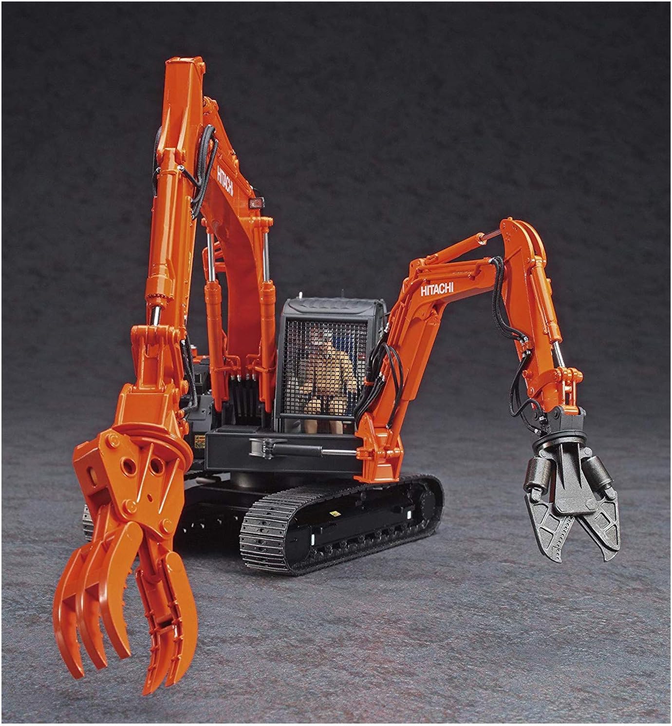 Hasegawa HSW04 1:35 Scale Hitachi Double Arm Construction Machine Astaco Neo Plastic Model