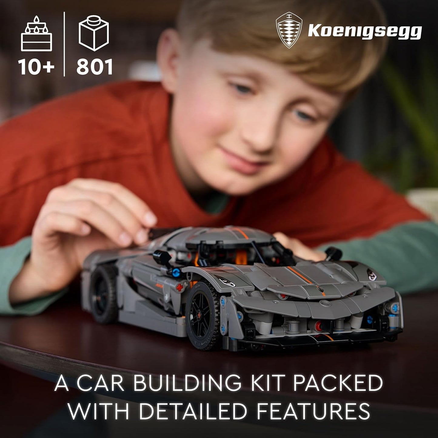 LEGO 42173 Technic Koenigsegg Jesko Absolut Supersportwagen in Grau
