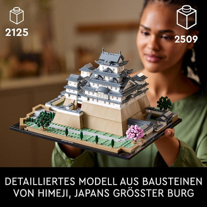 LEGO 21060 Architecture Himeji Castle, Adult Block Set to Build Castle Model, Gift Idea for Architect and Japanese Culture Fan, Includes Cherry Trees to Build