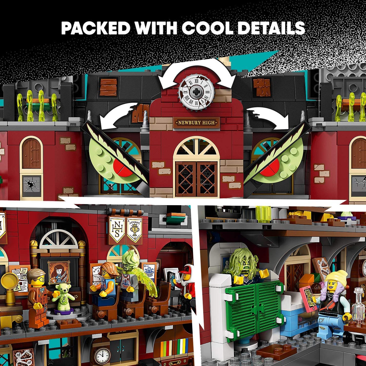 LEGO® -Hidden Side Haunted School Newbury Ghost Hunt Interactive Building Game Augmented Reality for iPhone Android Boy and Girl 9 Years and Up, 1474 Pieces 70425
