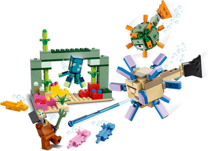 LEGO Minecraft The Guardian Battle 21180 Building Kit; Underwater Adventure Playset; Great Gift for Kids Aged 8+