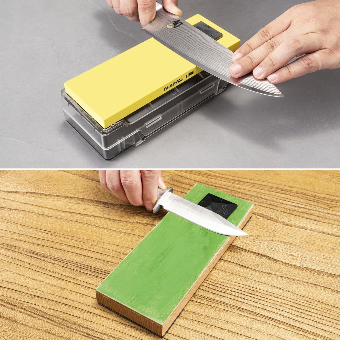SHARPAL 196N ANGLE PYRAMID Whetstone Knife Blade Sharpener Sharpening Stone Angle Guide 2-Pack, 4 Universal Angles-14??, 17??, 20??, 25??