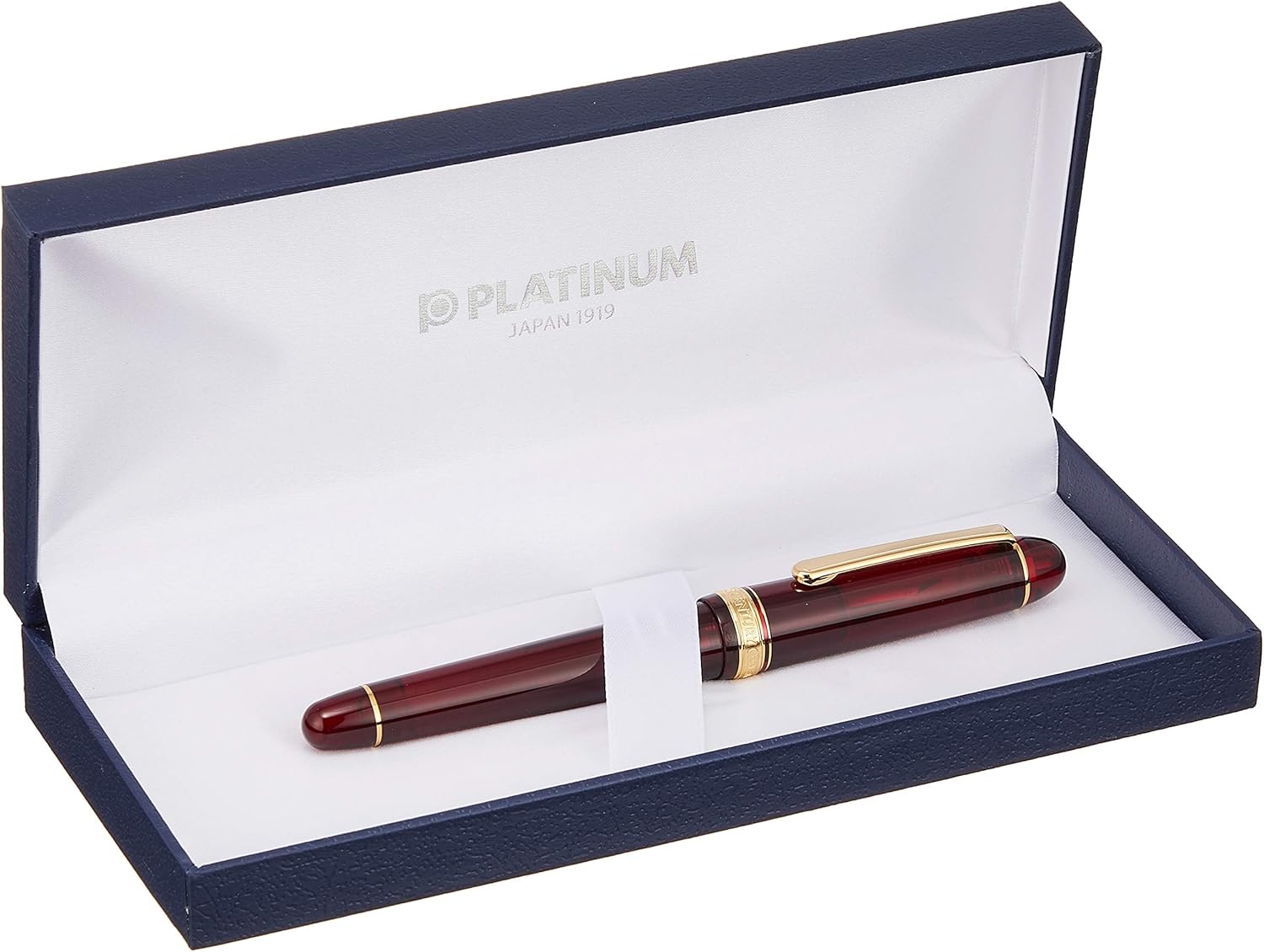 PLATINUM Fountain Pen # 3776 Century Wide Bourgogne front view