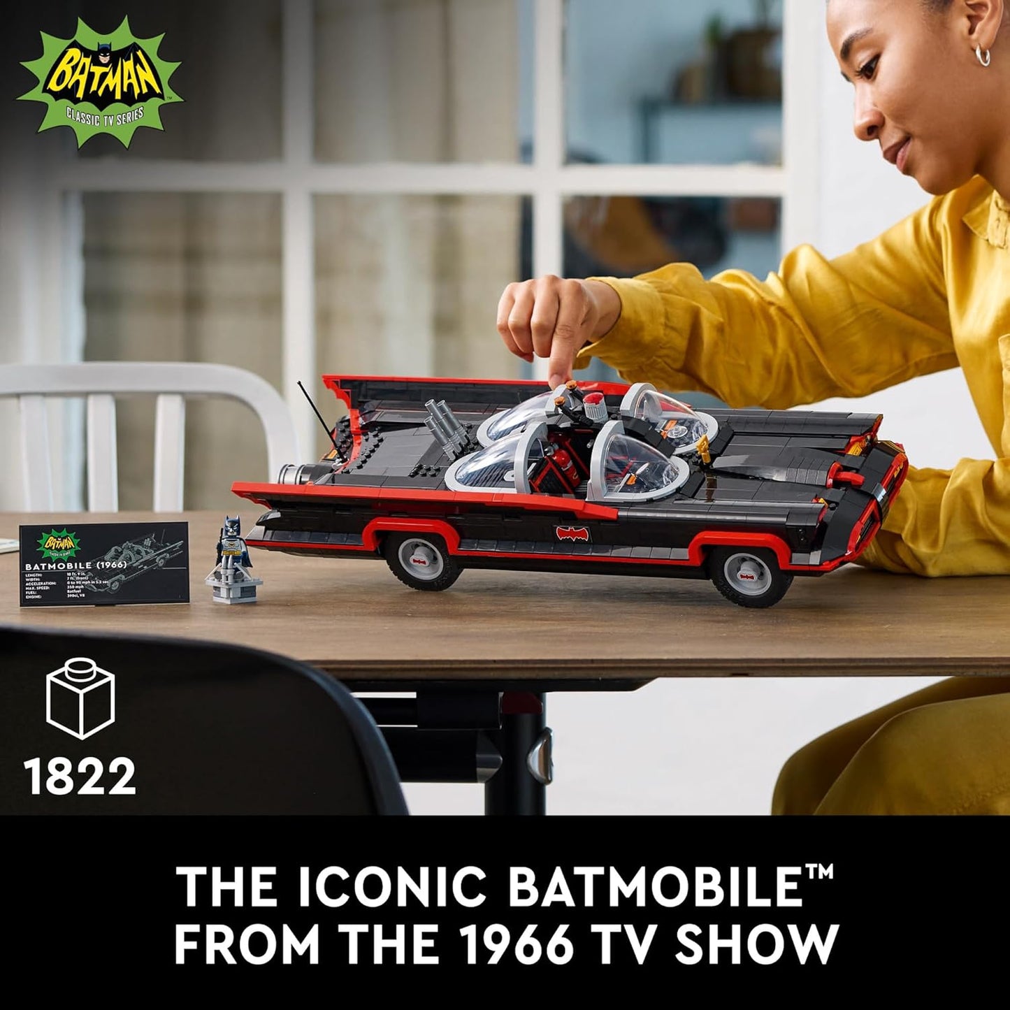 LEGO DC Batman: The Classic TV Series Batmobile, DC Collectible Car, Building Set Inspired by The 1966 Television Show???s Classic Batmobile, Creative DC Gift for Adults and Super Hero Fans, 76328