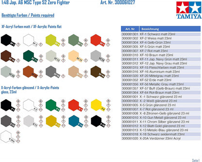 Tamiya Models Mitsubishi A6M5c Zero Fighter Model Kit