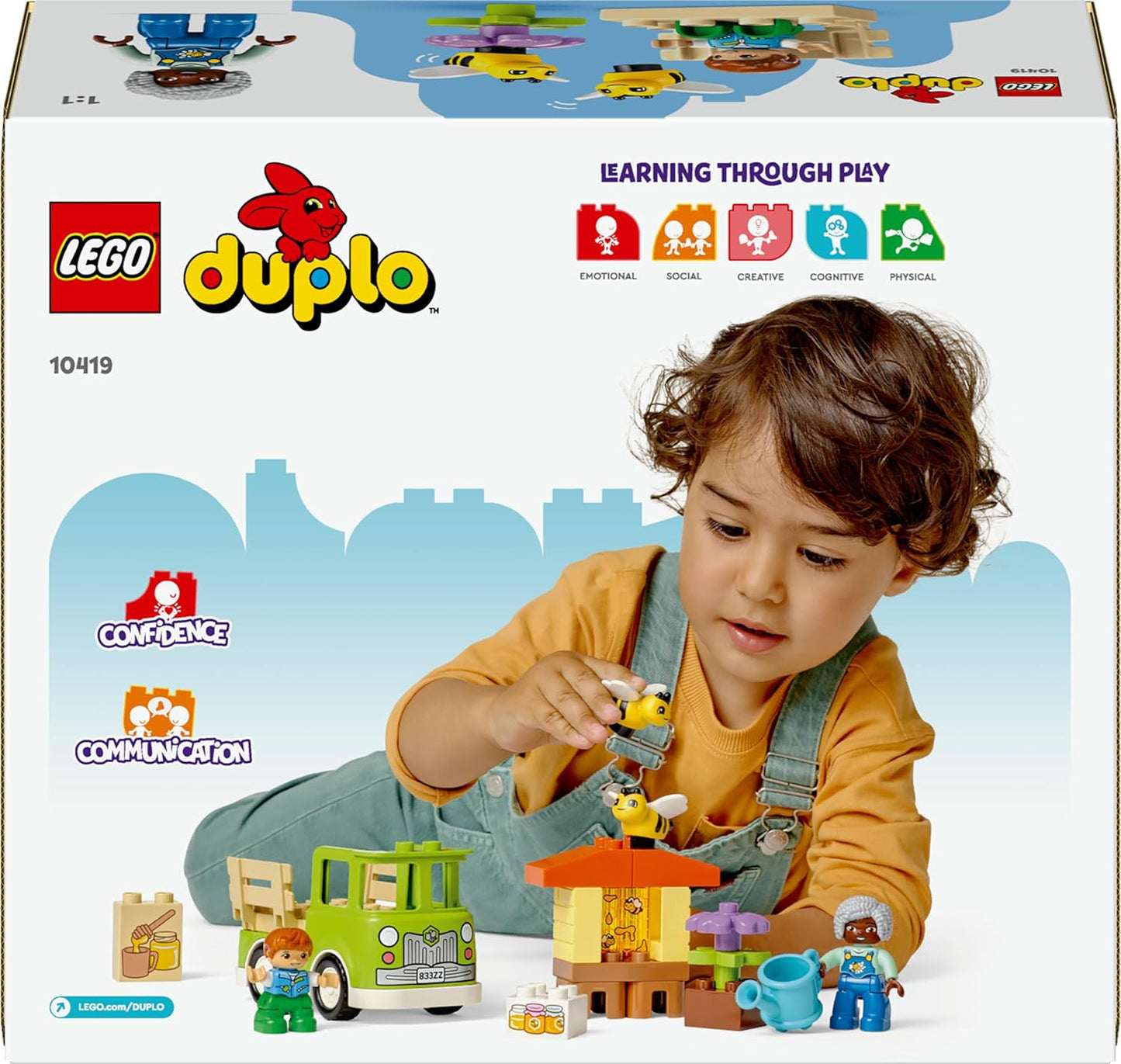 LEGO My City Duplo Bee Care and Beehives, Educational Toy for Boys and Girls, 2 Bee Figures and Truck, Construction Set, Easter Gift for Boys and Girls Ages 2 and Up 10419