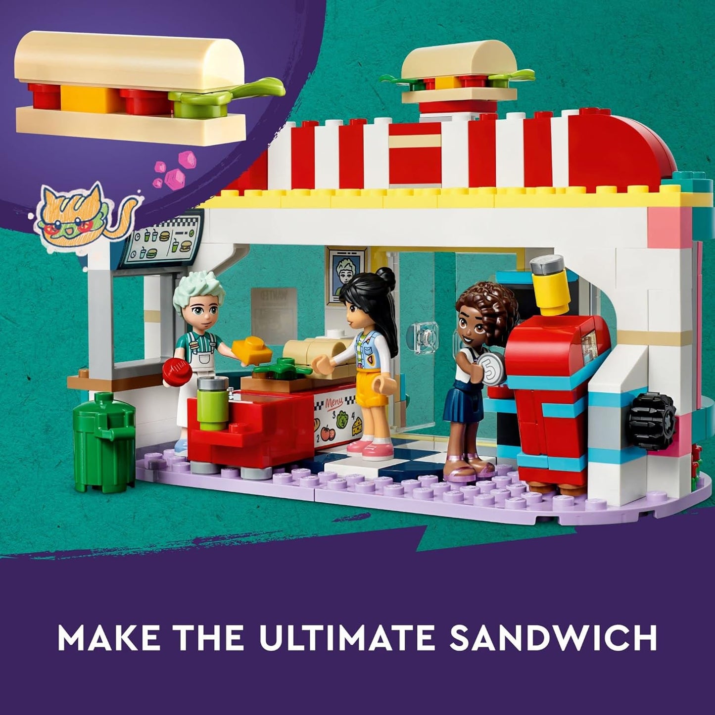 LEGO Friends Heartlake Serving Building Set of 3 Mini Figures from 2023 Series Toy for Children Over 6 Years, Gift Idea for Birthdays 41728