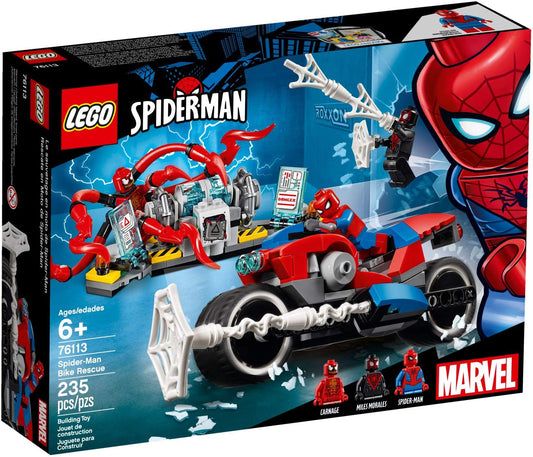 Lego 76113 Super Heroes Spider-Man Bike Rescue Building Set, Marvel Toy Vehicles for Kids