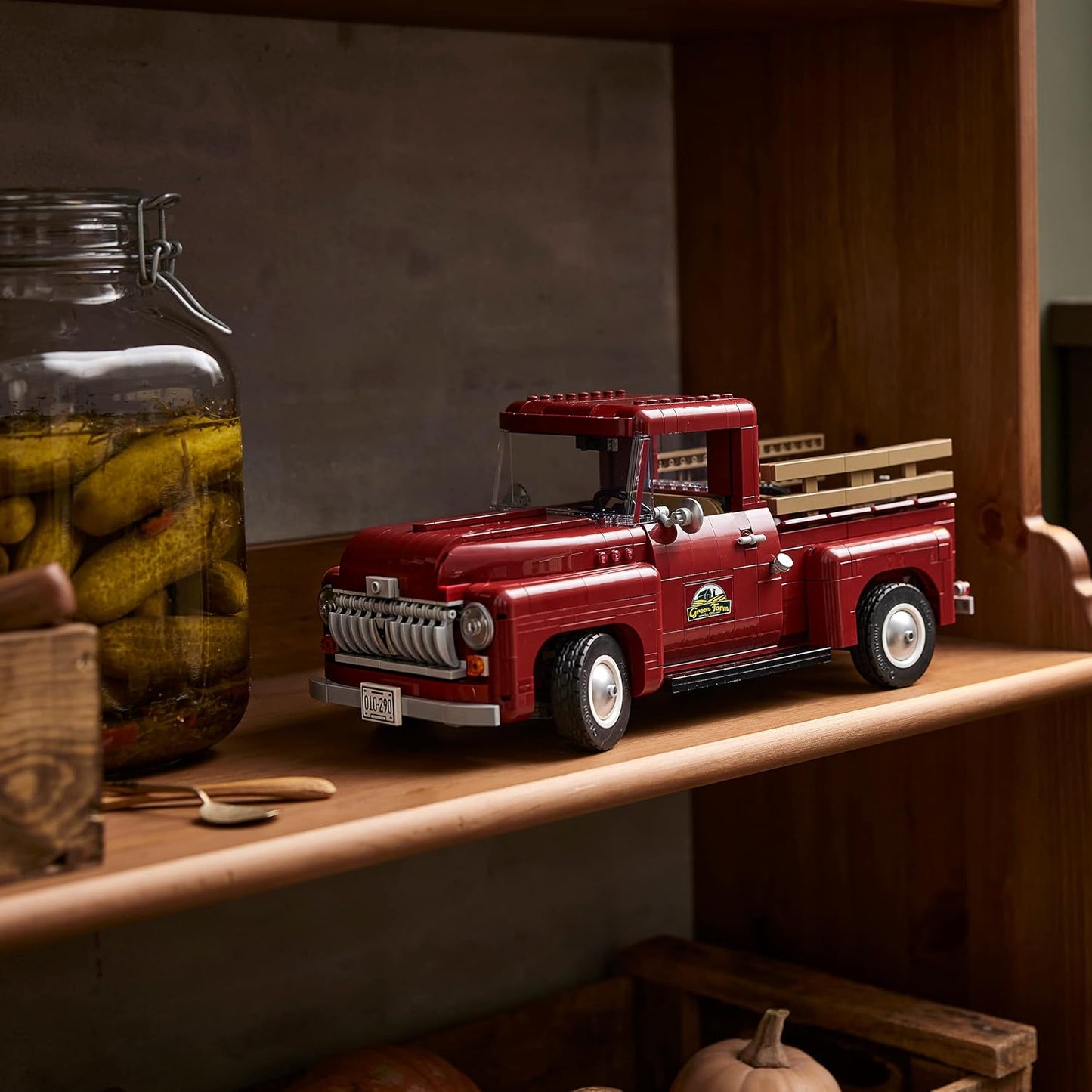 LEGO Icons Pickup Truck 10290 Building Kit for Adults; Build and Display an Authentic Vintage 1950
